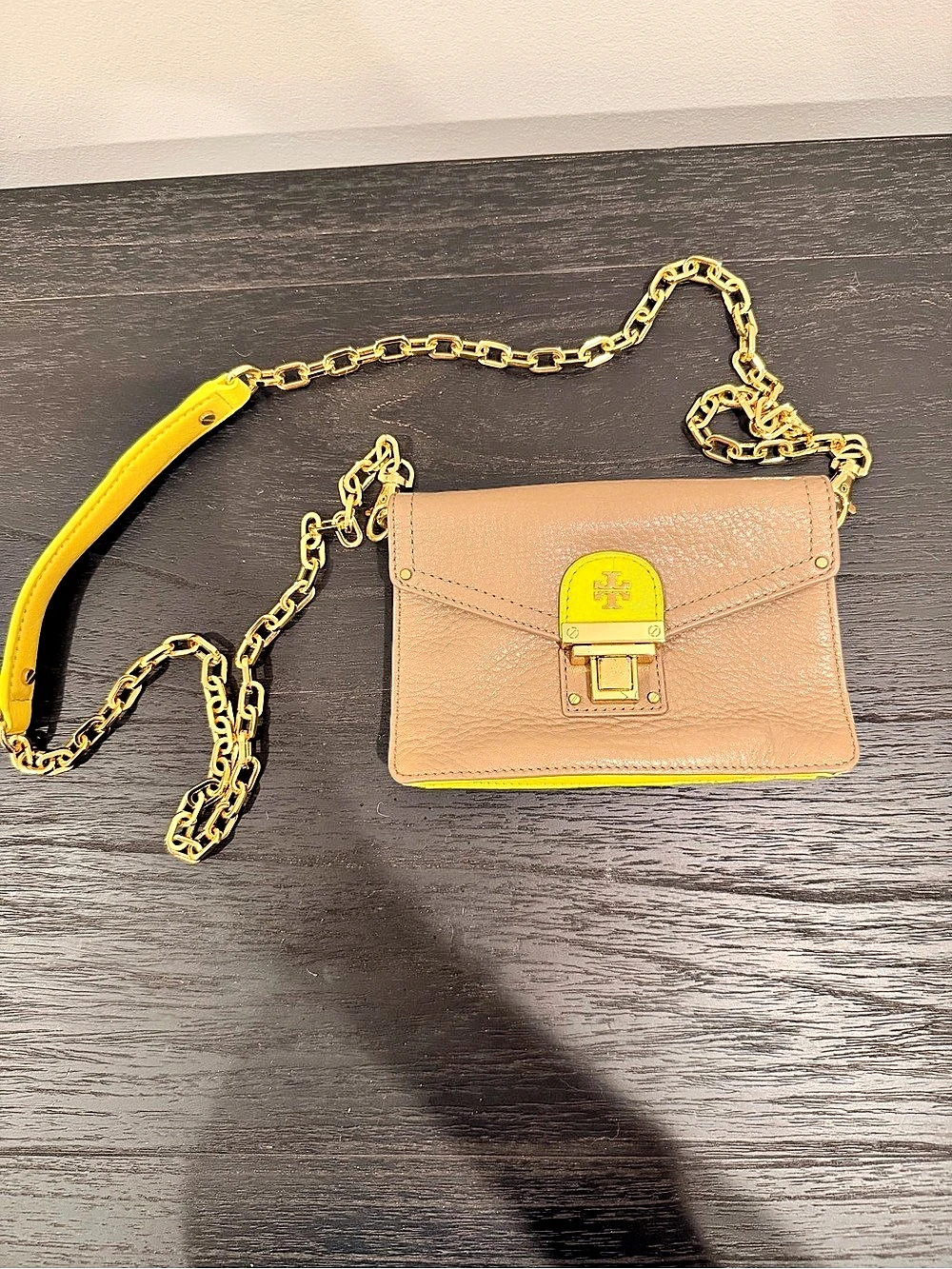 Tory Burch Crossbody Bag in Brown & Yellow